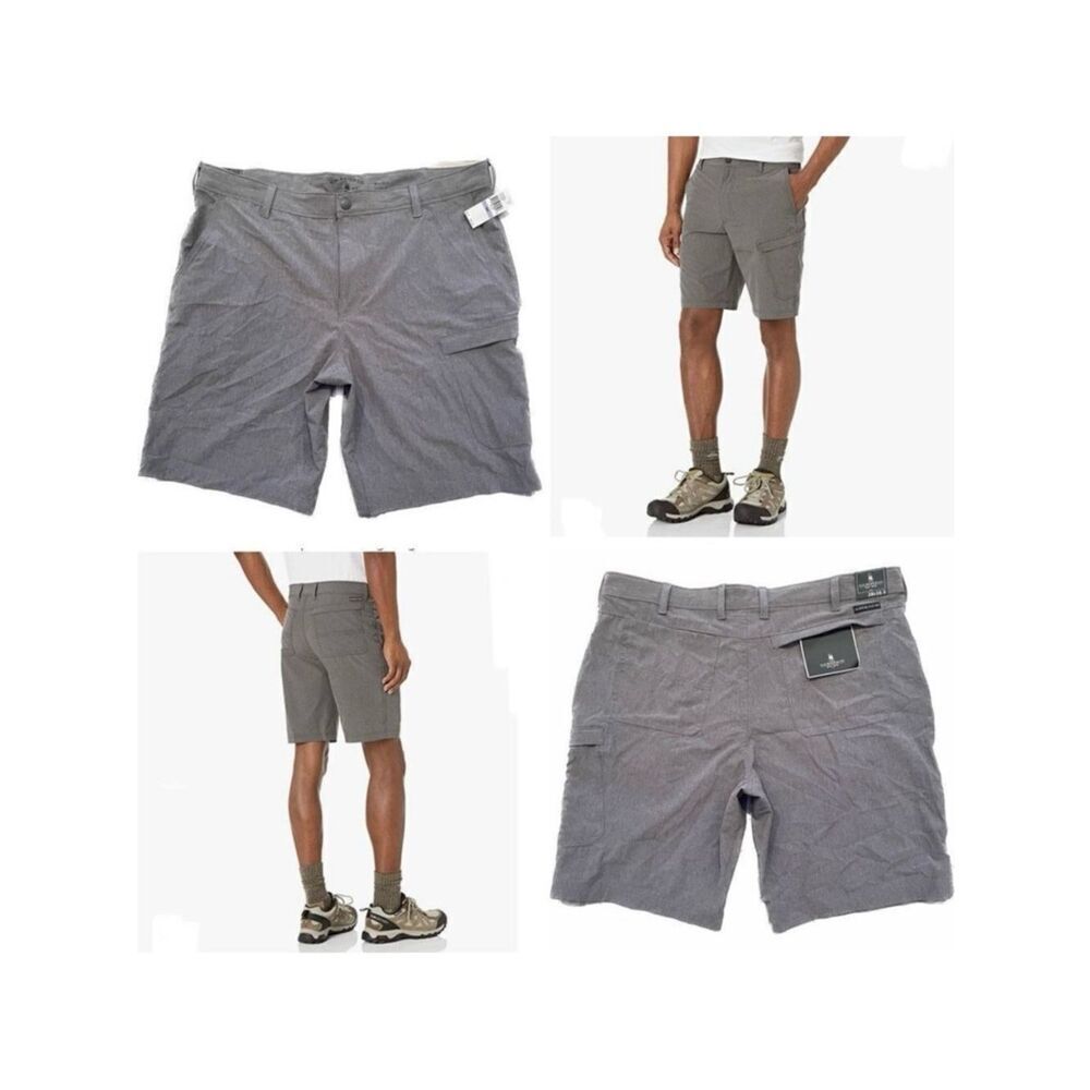 NWT G.H. Bass & Co. Sz 38 Grey Pewter Men's Explorer Fishing Cargo Short